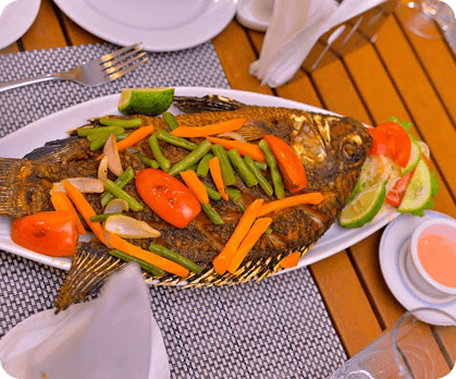 Whole fried Fish